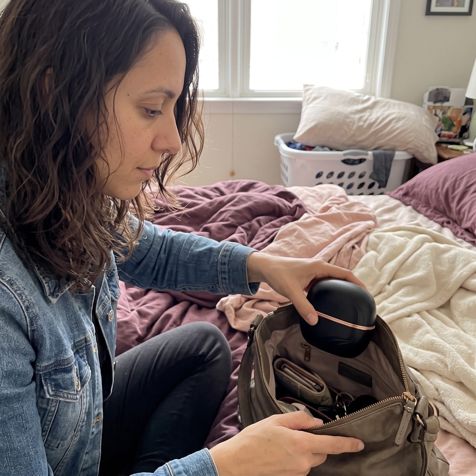 Owner packing a cooled capped brush